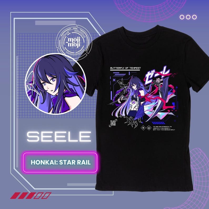 Esports Gaming Shirts - Camiseta Seele Honkai Star Rail Honkai:
