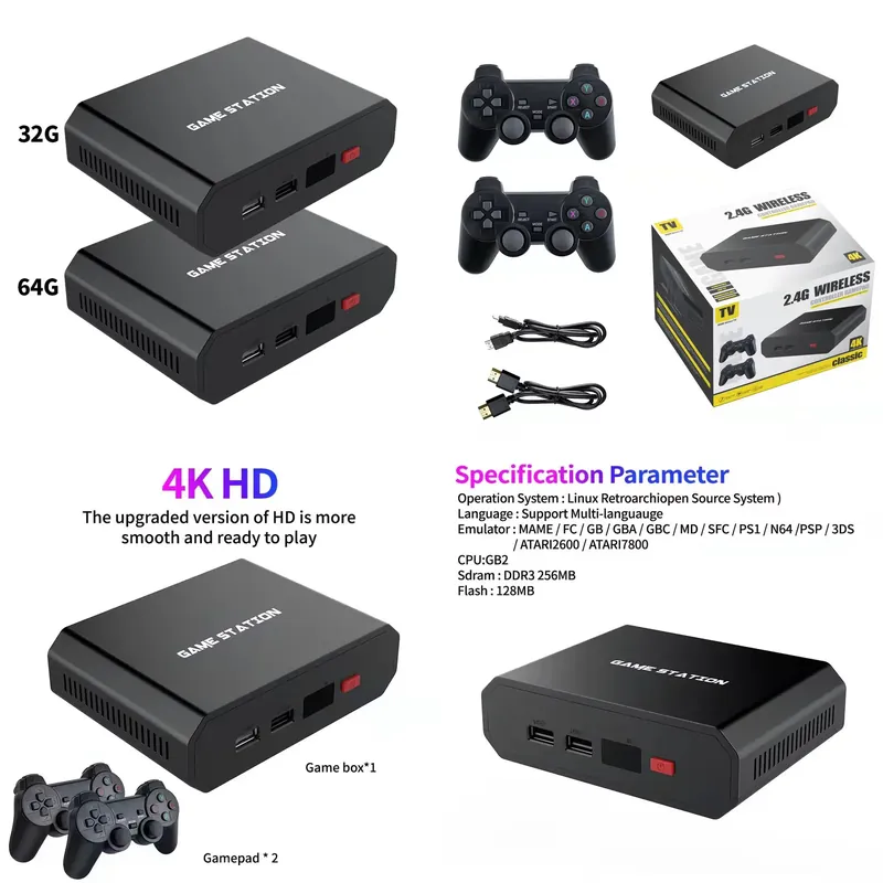 Video Gaming & Esports Usd Acc - Consola de Videojuegos HD M8plus, Caja