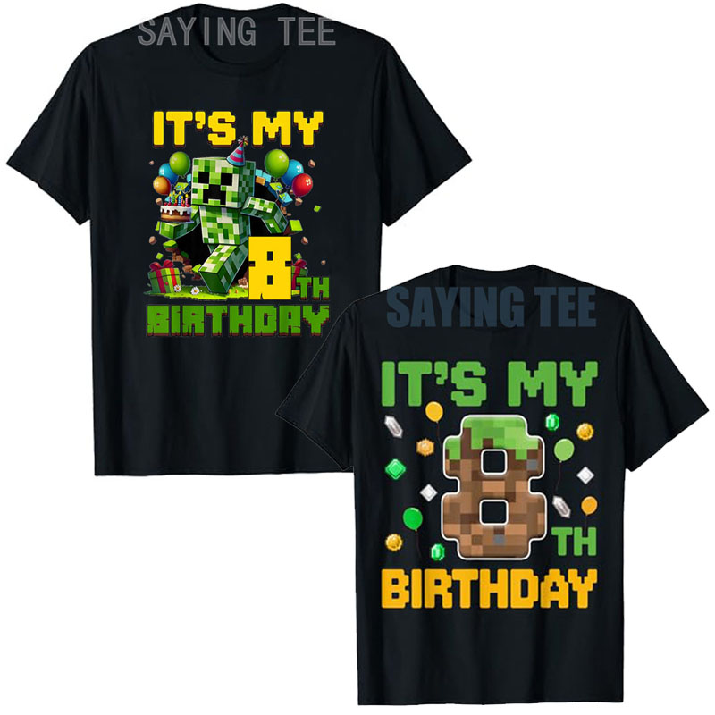 Esports Gaming Shirts - Cumpleaños niño es mi 8 cumpleaños
