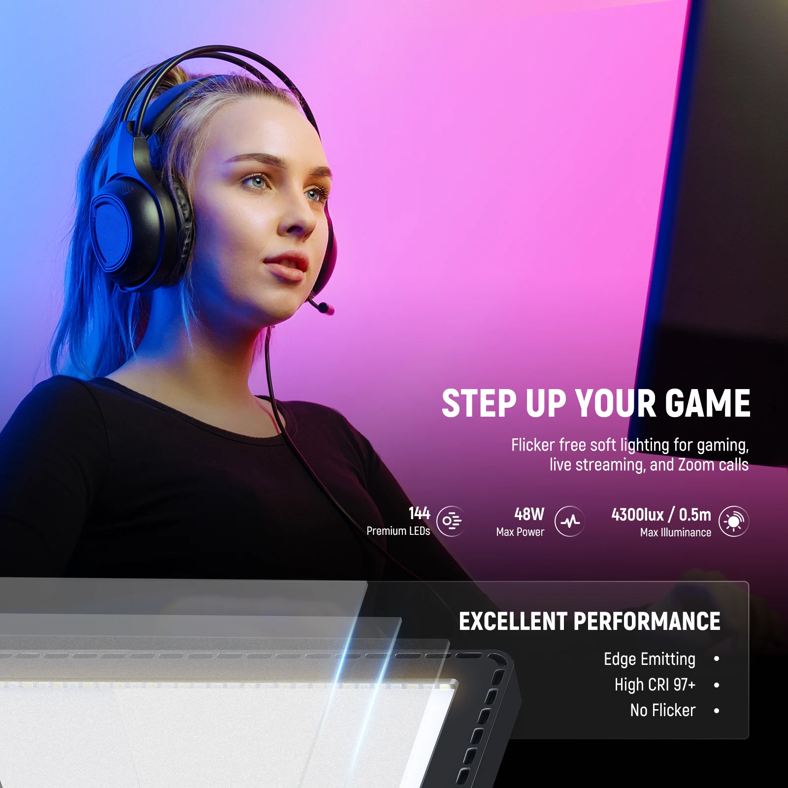 NEEWER GL1C RGB - Panel de Luz - Led Light Panel Stream reseña y precio