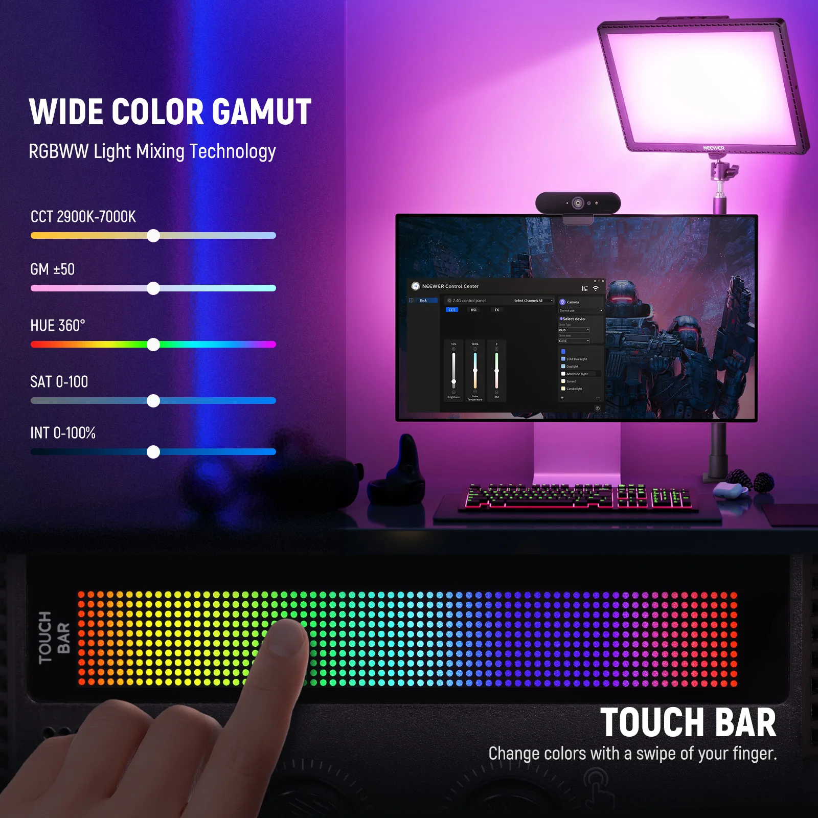 NEEWER GL1C RGB - Panel de Luz - Led Light Panel Stream reseña y precio