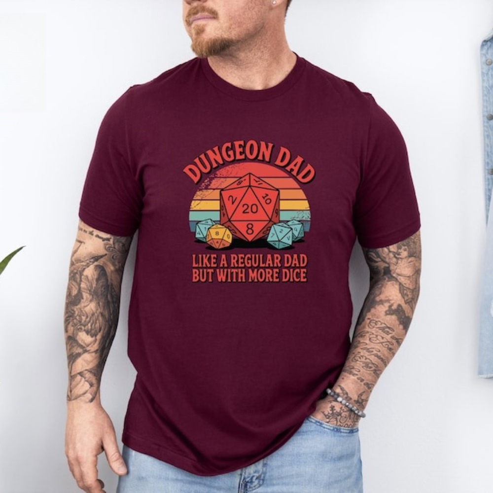 Camiseta divertida Dungeon Dad - Esports Gaming Shirts reseña y precio
